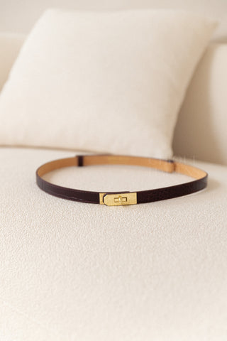 Burgundy Lock Belt