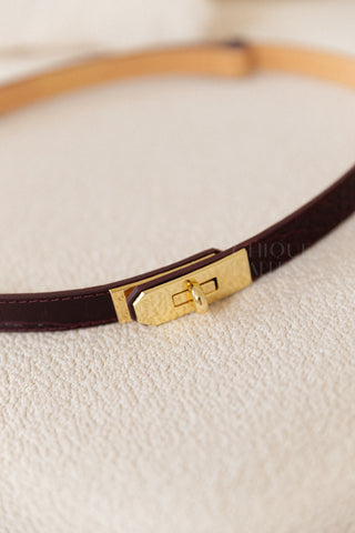 Burgundy Lock Belt