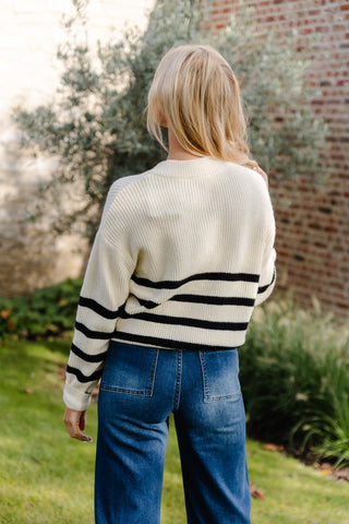 Elegant Stripe Detail Sweater