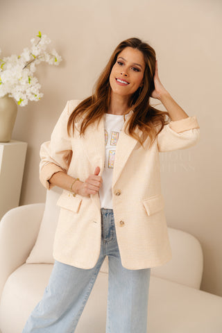 Blush Tweed Blazer