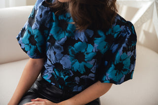 Royal Floral Blouse