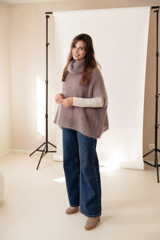 Deluxe Mohair Knit Deep Taupe