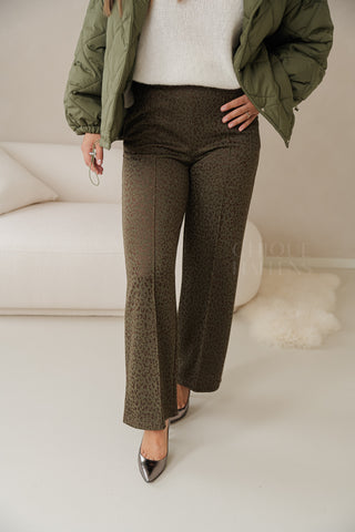 Leo Lurex Trousers Khaki