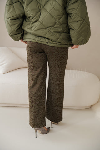 Leo Lurex Trousers Khaki