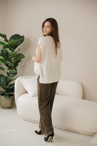 Leo Lurex Trousers Khaki