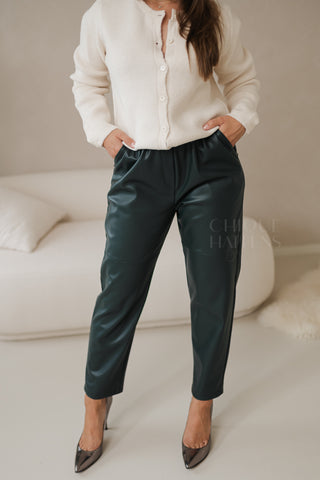 Emerald Leather Trousers