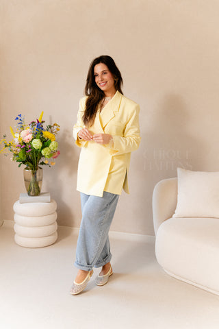Oversized Blazer Butter Yellow