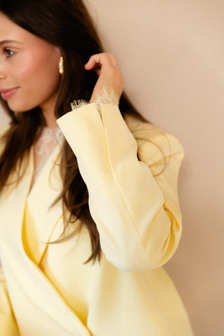 Oversized Blazer Butter Yellow
