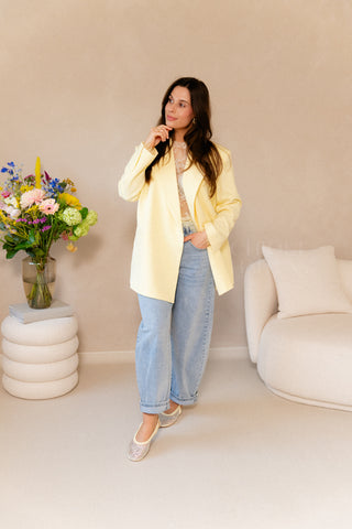 Oversized Blazer Butter Yellow