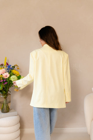 Oversized Blazer Butter Yellow