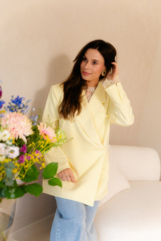 Oversized Blazer Butter Yellow