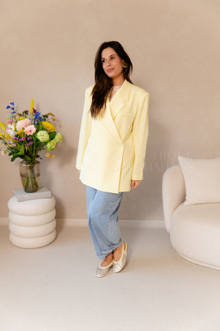 Oversized Blazer Butter Yellow